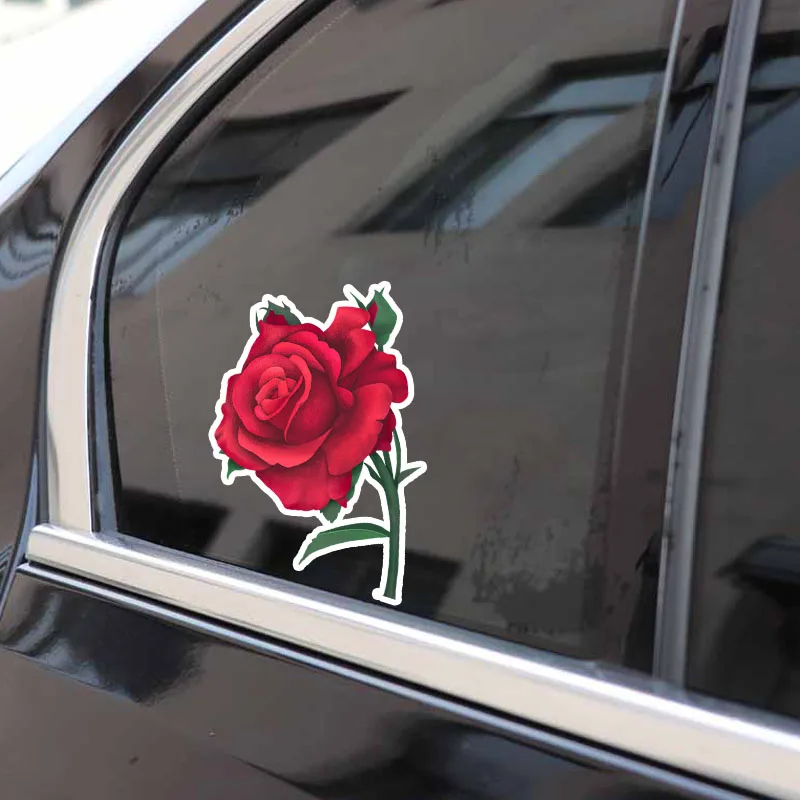 

Flowers Car Stickers Mysterious Unique Roses Accessories Decor Vinyl Decal Decals Car Stickers Windshield Sticker KK 16cm*12cm