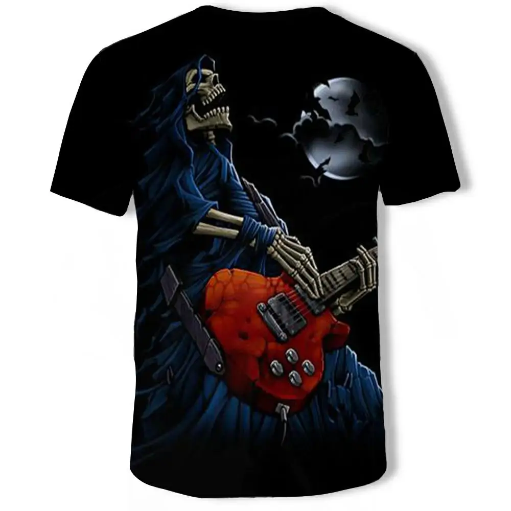 

Funny T Shirt Skull Men 3D High Definition Printed Street Hip-Hop Casual Fitness clothing Asian plus-size 6XL