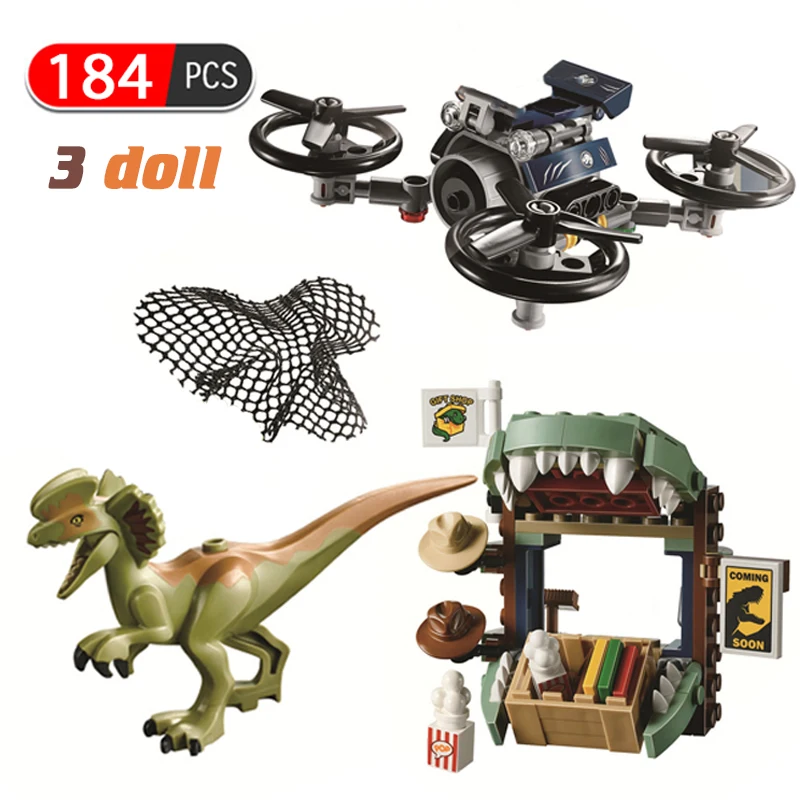 

Dinosaurs World Series Tyrannosaurus Breakout Building Blocks Jurassic Parked Compatible Bricks Toy for Boys Children