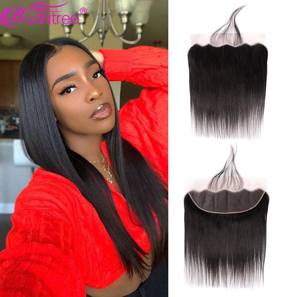 Brazilian silky Straight HD Transparent 13x4 Lace Frontal Human Hair Pre Plucked Swiss Lace Frontal Closure With Baby Hair Remy