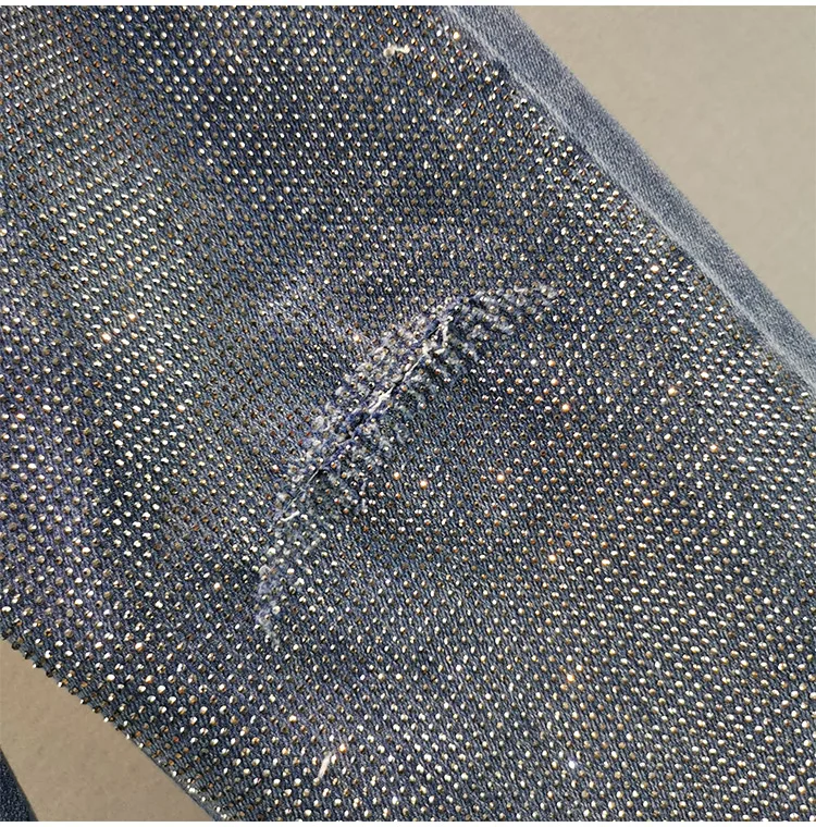 

Elastic Cotton Jeans Women's 2020 Autumn and Winter New European High Waist Loose Full Diamond Daddy Pants Denim Pants Jean Lady