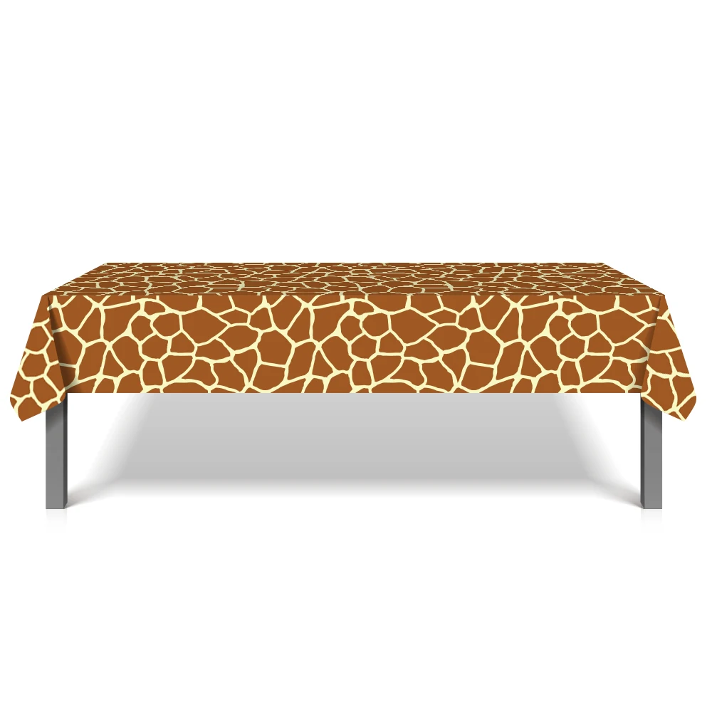 

Полиэтиленовый декор для вечеринки в честь будущей матери, жираф, животное джунглей, зебра, леопард, тигр, дикая одноразовая скатерть на ден...