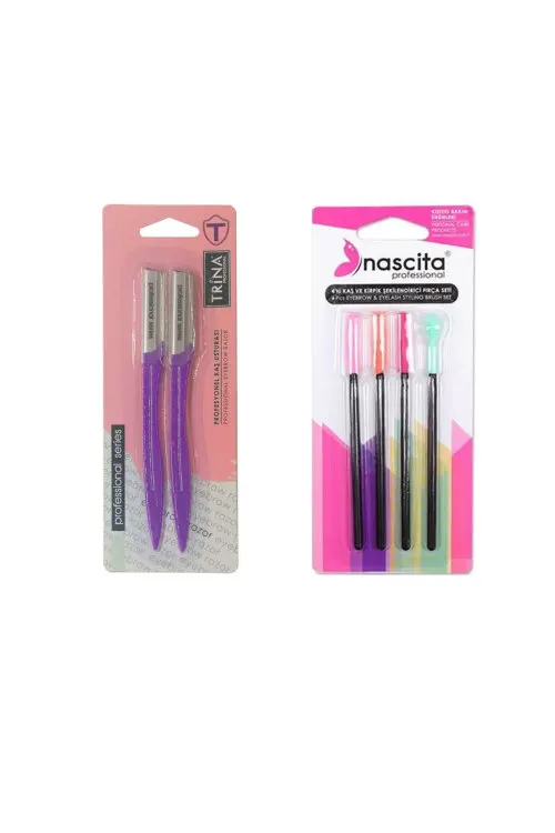 

Набор для бровей и туши для ресниц Nascita 4 'lü, профессиональная Бритва для бровей Trina 2 li
