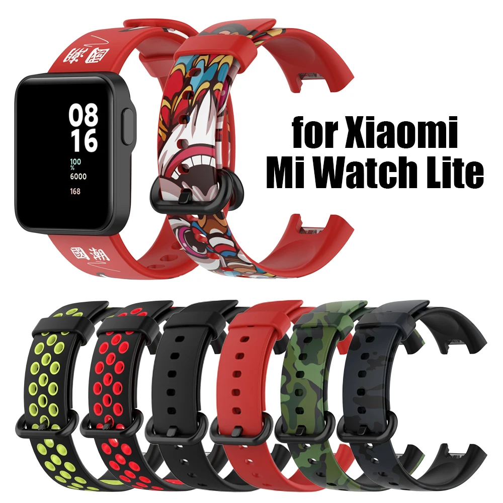 

Printing Silicone Straps For Xiaomi Mi Watch Lite Watchband xaomi xiomi xiami xiao mi my watches Light Straps Bracelet Bands