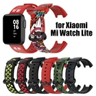 Силиконовые ремешки с принтом для Xiaomi Mi Watch Lite, ремешки для часов xaomi xiomi xiami xiao mi my, световые ремешки, браслеты