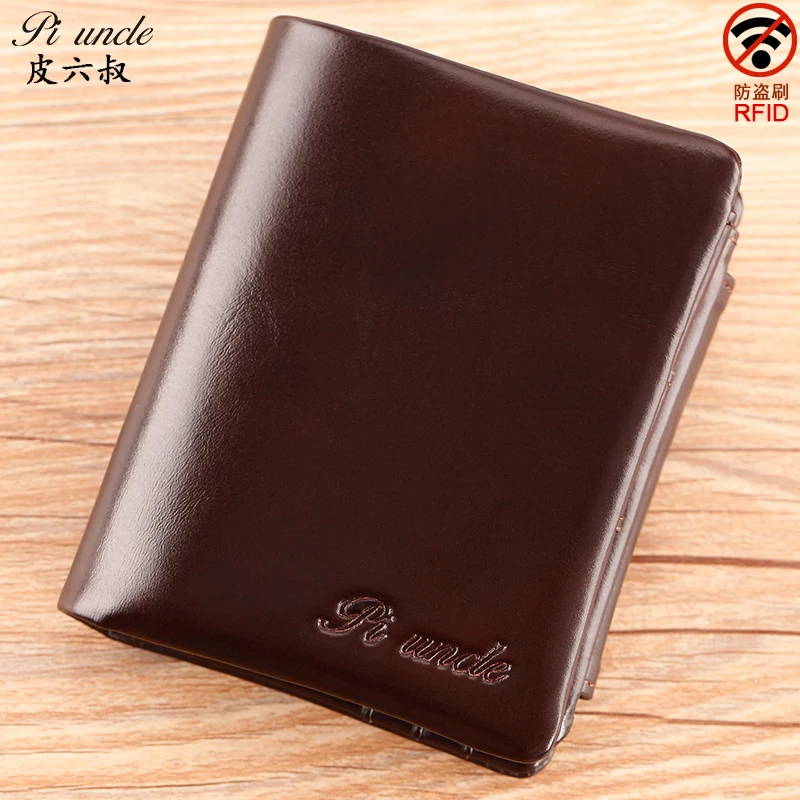 Короткий кошелек из натуральной кожи для мужчин дорожная Обложка паспорта