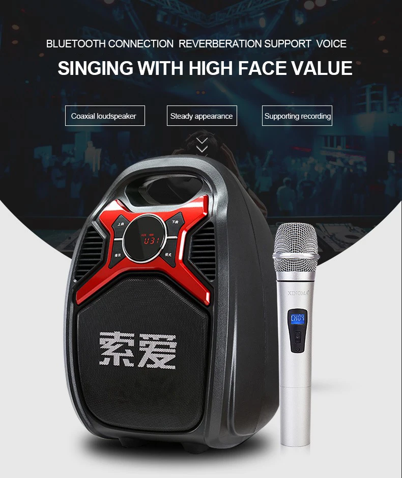 SOAIY T16 внешние bluetooth-колонки рычаг аудио высокий динамик Портативная Мобильная Колонка Bluetooth с беспроводной микрофон fm-радио