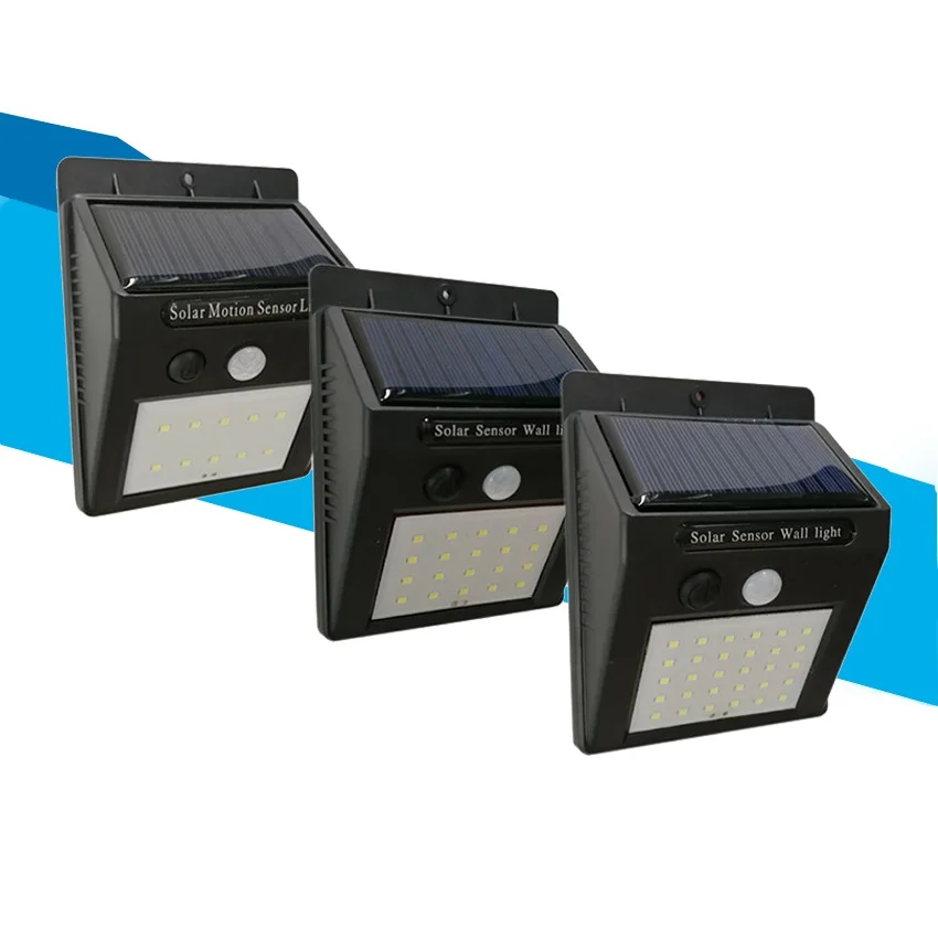 Настенный светильник уличный с питанием от солнечной энергии и датчиком