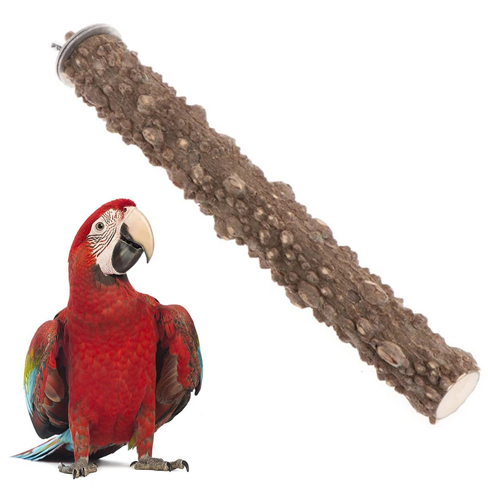 Pet Bird Parrot Stand Perch Stick Platform Grinding Paw Cage Hanging Chew Toy