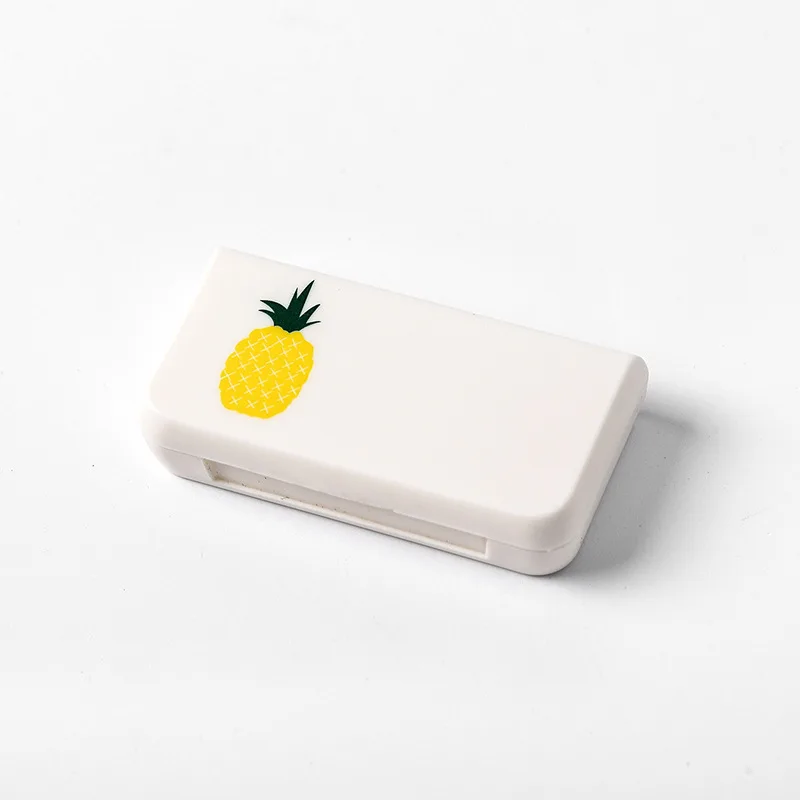 pineapple Ящик для хранения с рисунком растений, органайзер, пластиковые медицинские Переносные Коробки, Медицинские комплекты, контейнеры, мини-сумка, органайзер, безопасный для путешествий - Цвет: pineapple