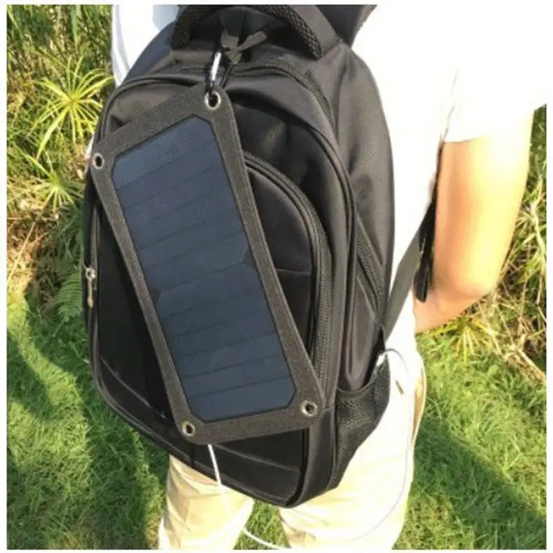 

10W 5V Solar Panel Portable Sunpower Solar Cells USB Mobile Phone Photovoltaic Charging Power Bank With Suckers And Carabiner
