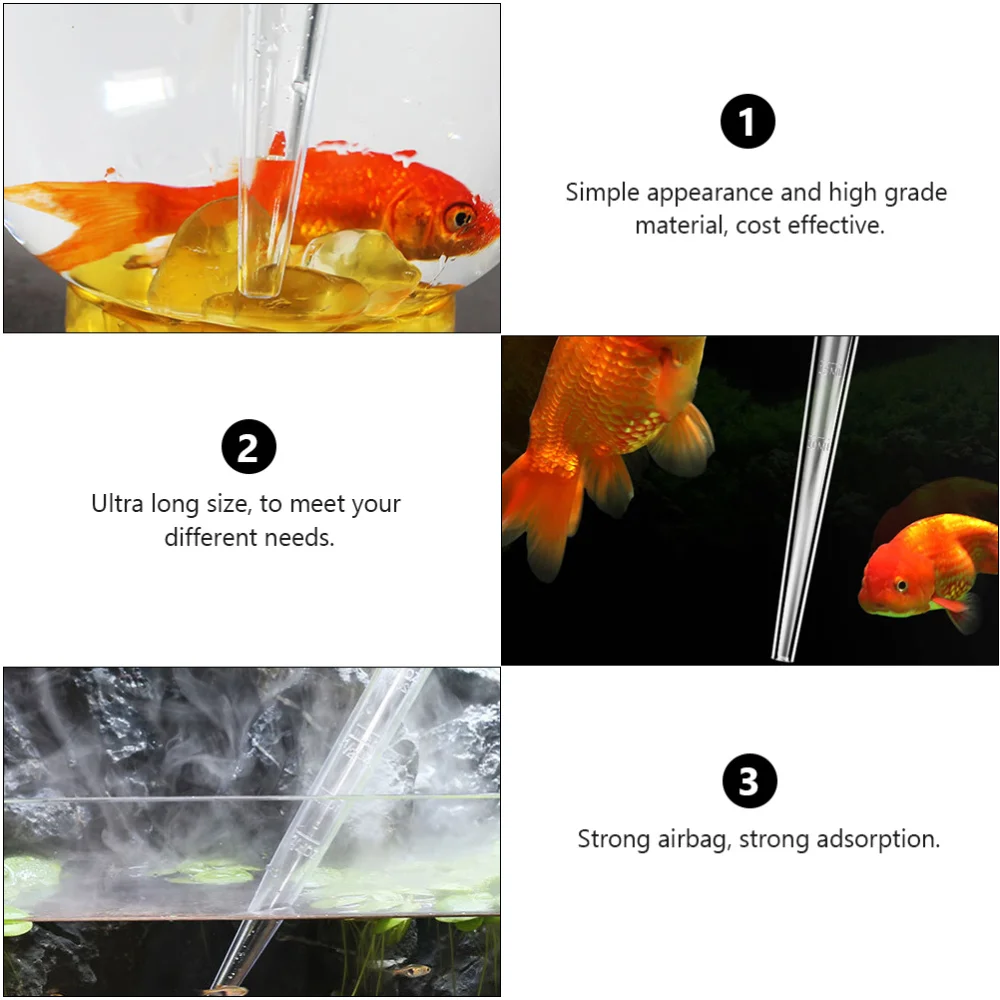 

2pcs Fish Tank Siphon Cleaning Tool Fish Tank Manual Cleaner (Blue, Transparent)