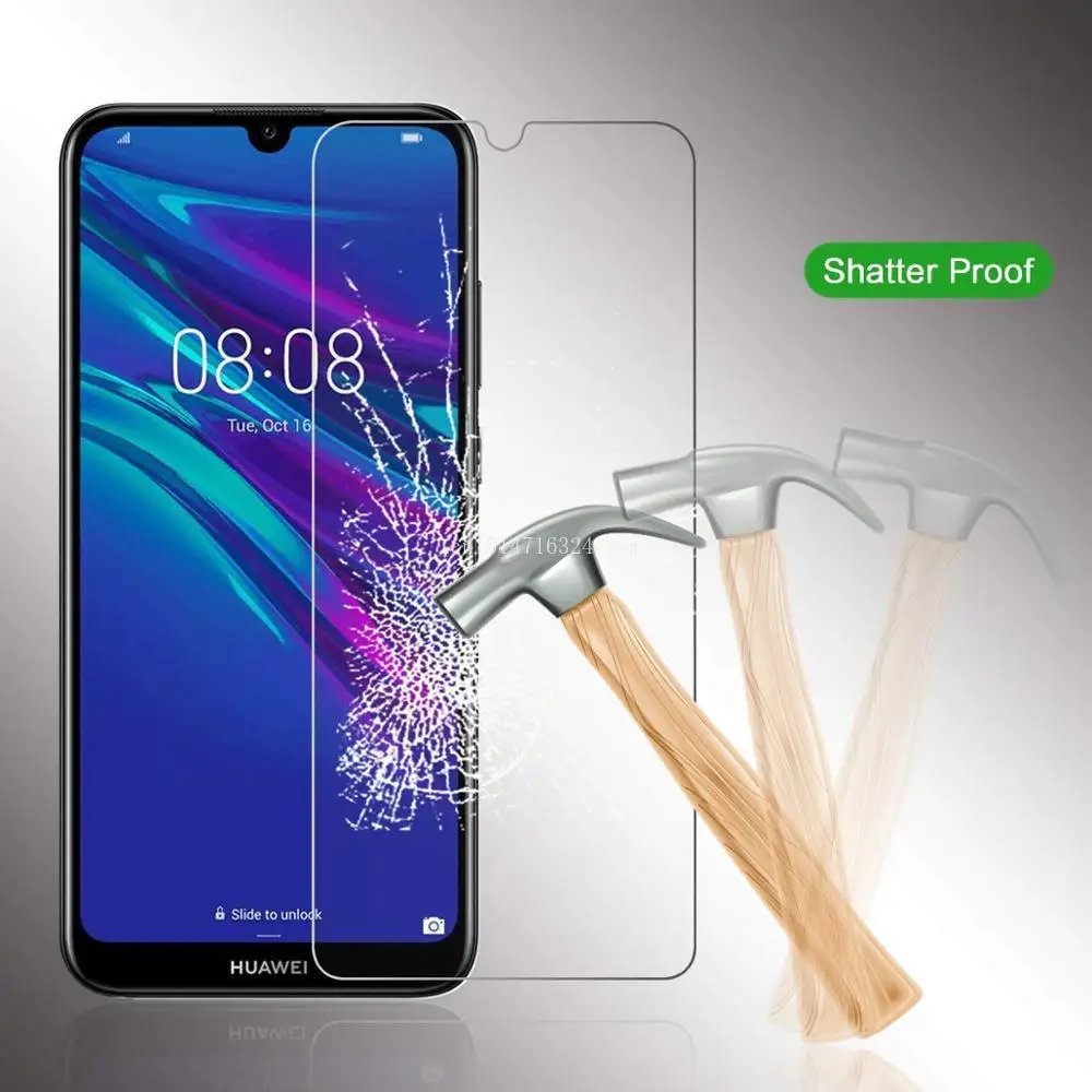 Закаленное стекло 9H для Huawei Y6 Pro 2019 защитная пленка экрана 2 шт.|Защитные стёкла и