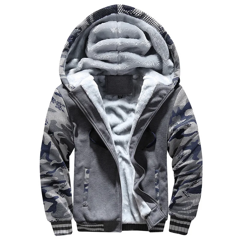 

Hot Sale Winter Thick Camouflage Sweatshirt Sportswear Plus Size 5XL Casual Slim Fit Warm Tops Men Hoodies Moletom Masculino
