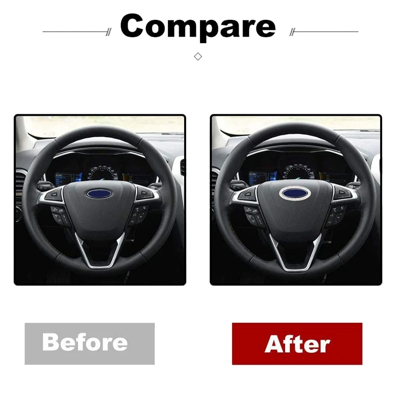 Для Ford 2012-2020 все модели рулевого колеса блестящий логотип эмблема Бриллиант