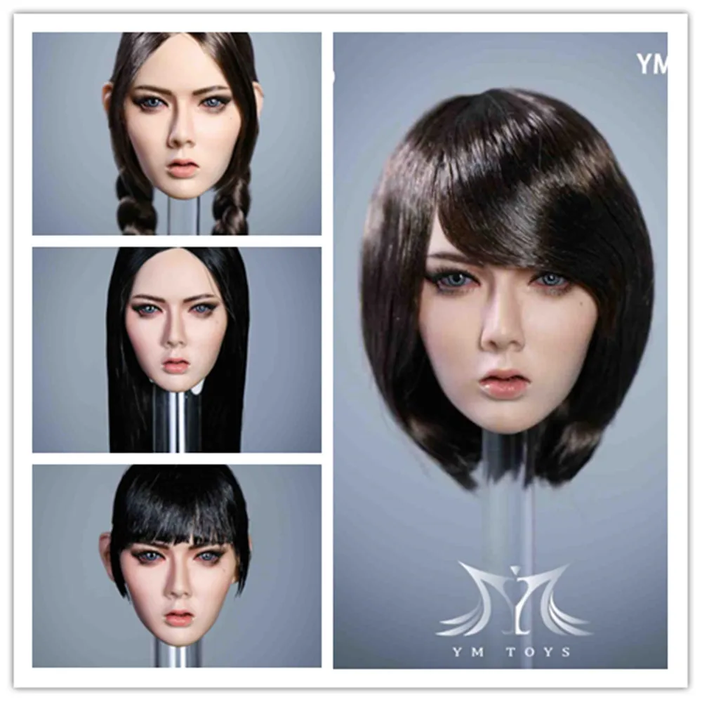 

Pre-sale YMTOYS 1/6 YMT060 Beautiful Black Hair Head Sculpt Model For 12" PHICEN Wheat Soldier Body Jiaou Doll Toy