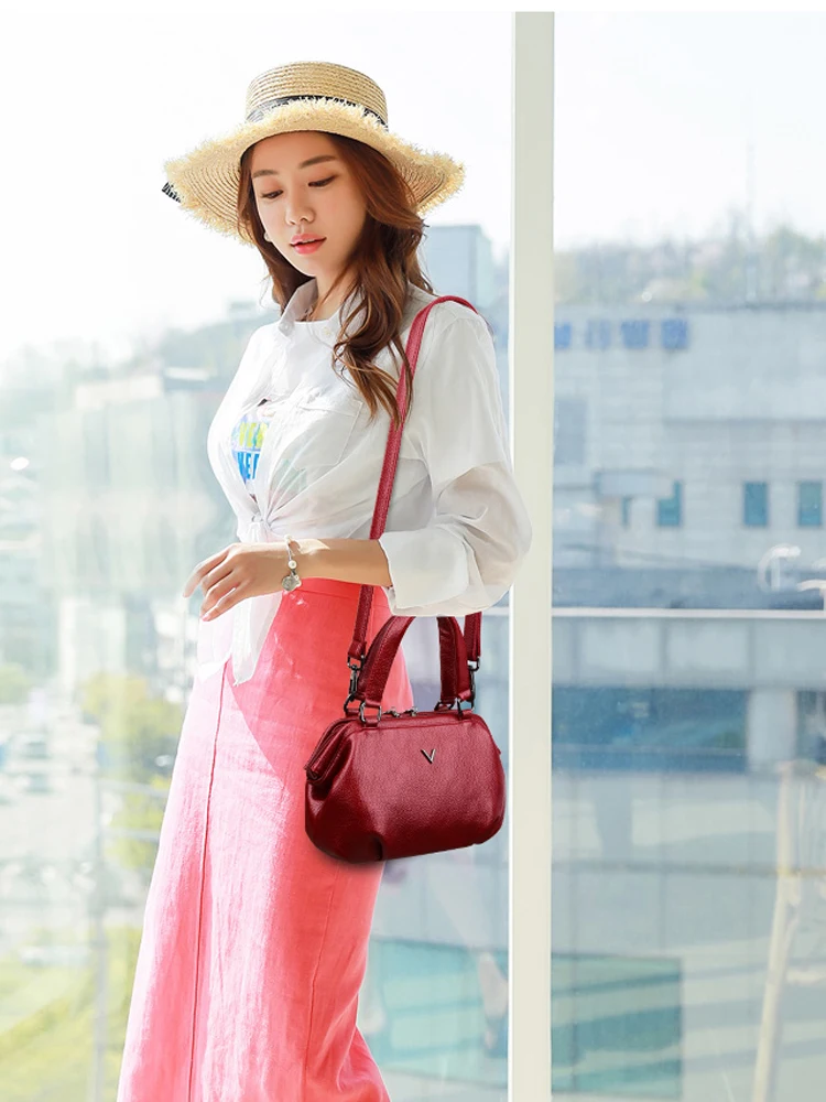 

Fashion Women Soft Leather Handbag Bags For Women 2021 Sac Main Femme Women's Bags Shoulder Bags Bolso Mujer Tote Bags