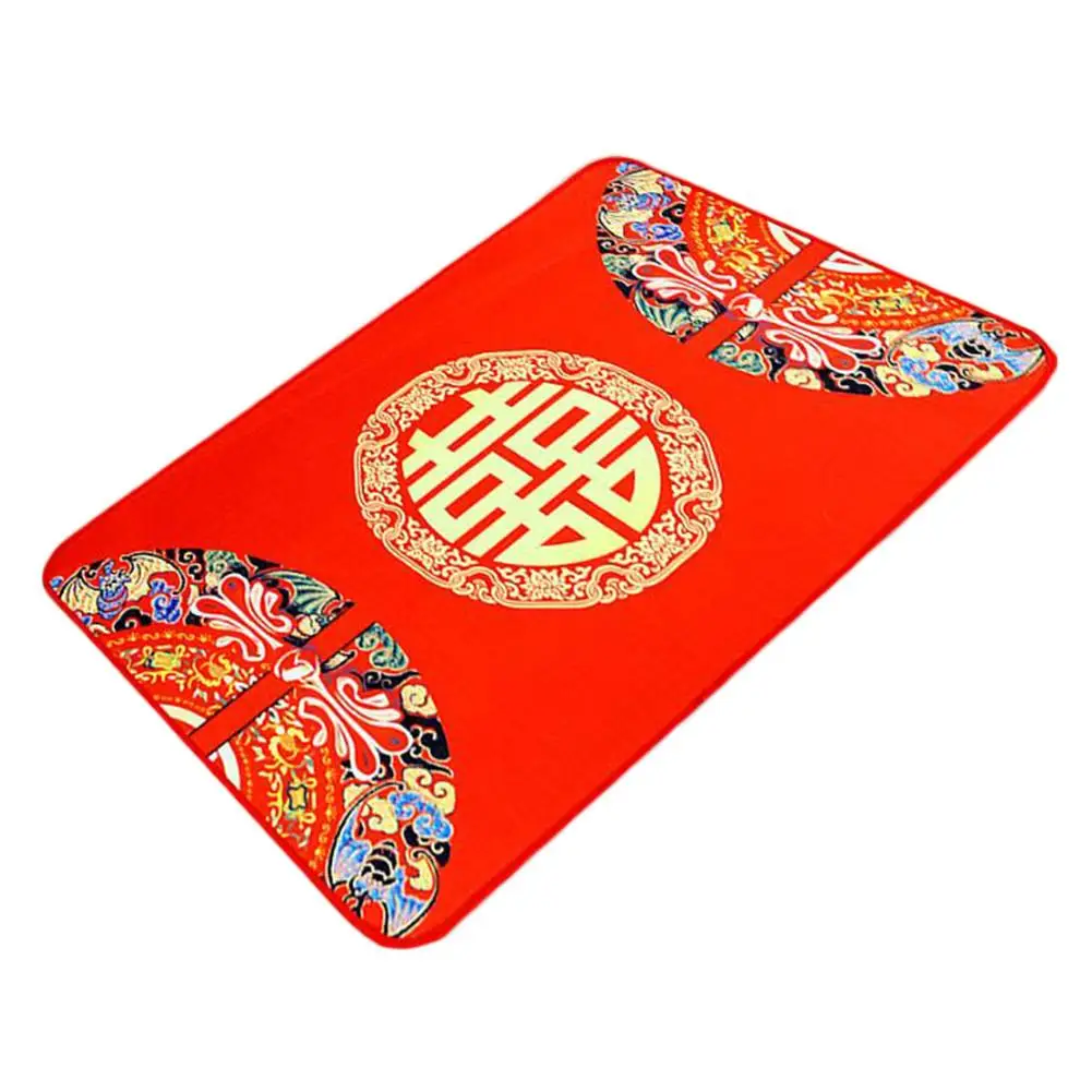 Красный нескользящий коврик Свадебный в китайском стиле домашний для спальни