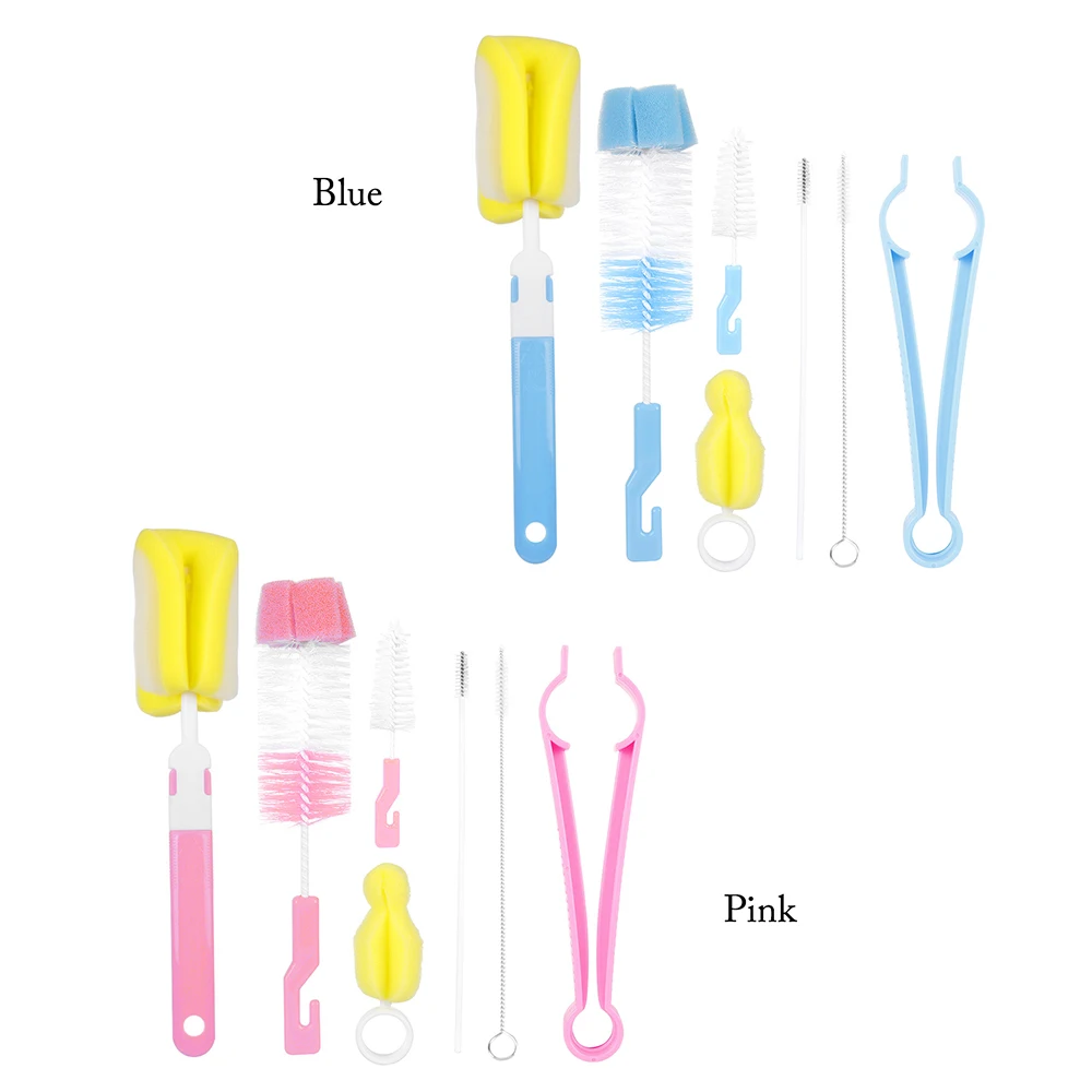 Набор щеток для детских бутылочек 7 шт. насадка на соски вращающаяся 360 градусов