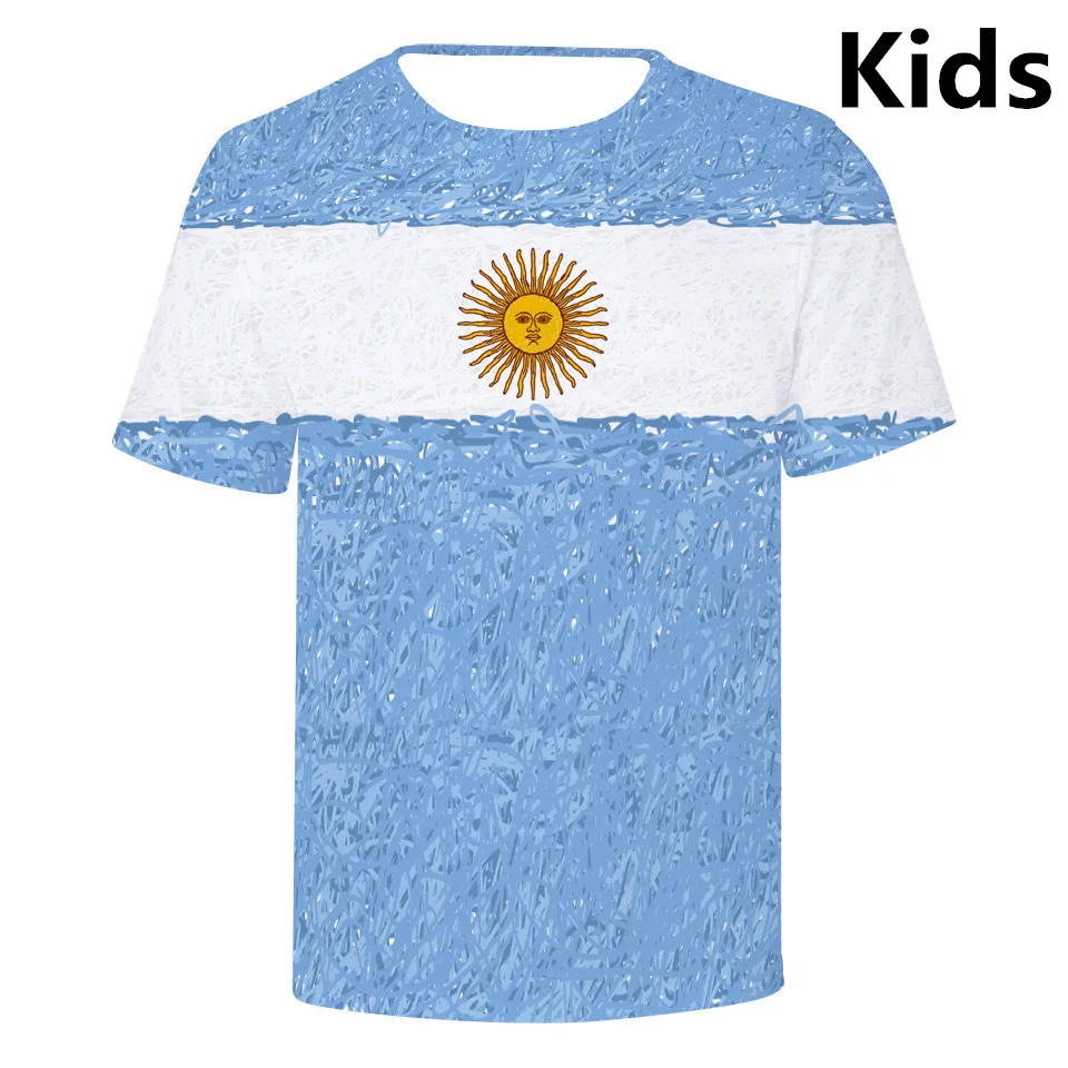 

3 to 14 Years Kids T Shirt National Flag Portugal Argentina Germany Russia Brazil USA 3d T-shirt fashion Lovely Tshirt Clothes