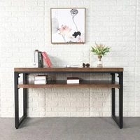 solid wood console table industrial style american style simple retro old wall long narrow desk 40cm wrought iron desk