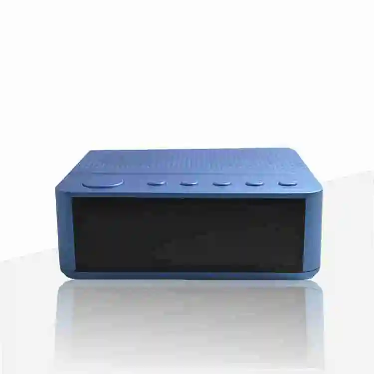 Портативный Bluetooth динамик беспроводной стерео музыка Soundbox время дисплей Будильник FM радио TF карта altavoz динамик s для телефонов - Цвет: Синий