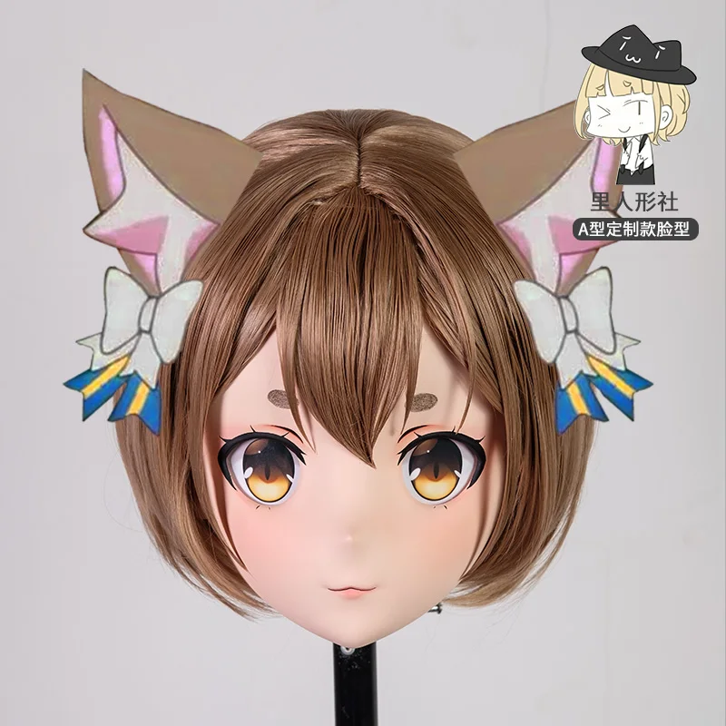

(A-b3) настраиваемый полноголовый женский/девочка из смолы японский мультяшный персонаж анимаго Косплей кошка маска кигуруми трансвестит