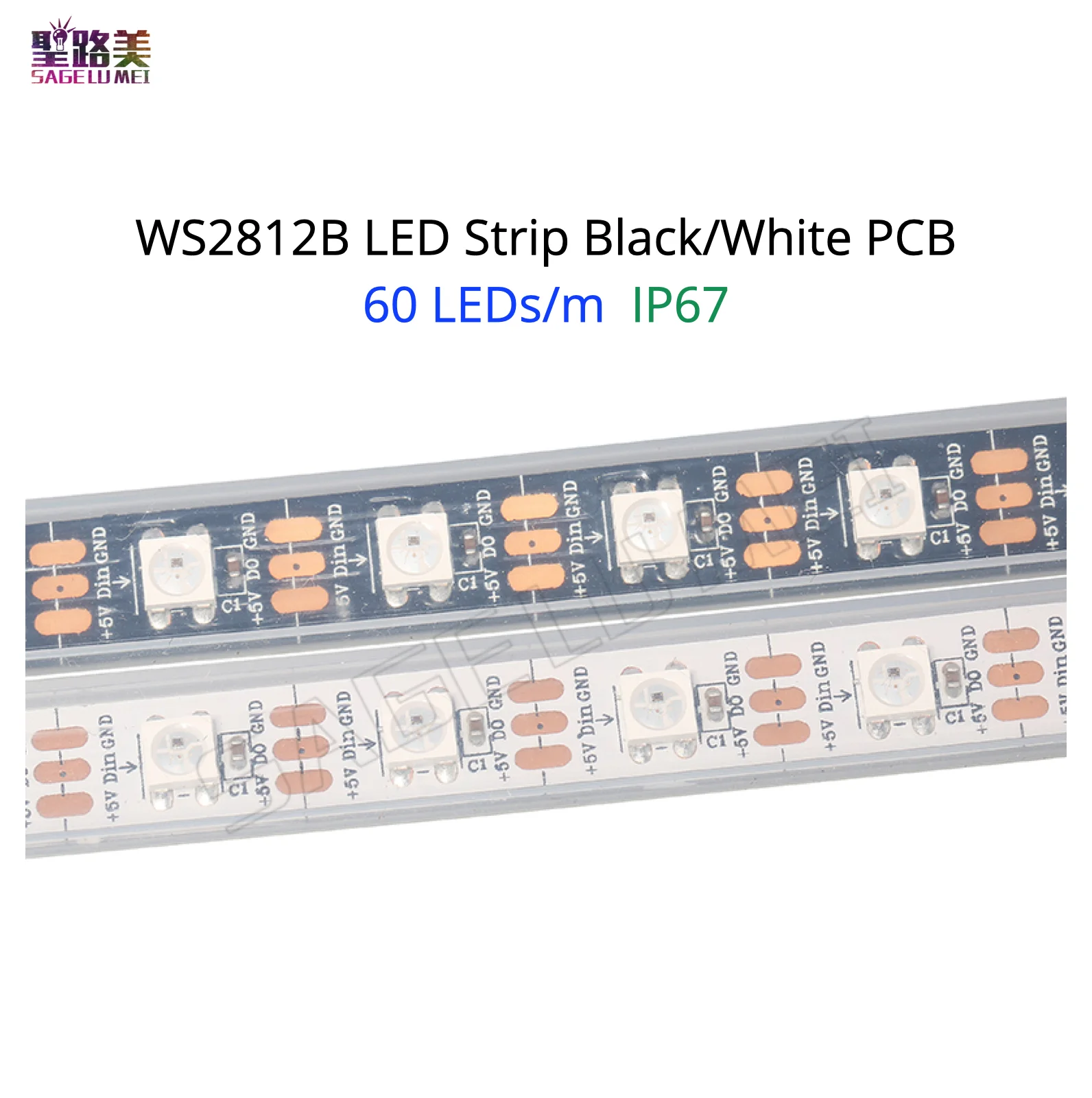 Умная светодиодная Пиксельная лента WS2812B 1 м 5 черная/белая печатная плата 30/60/144