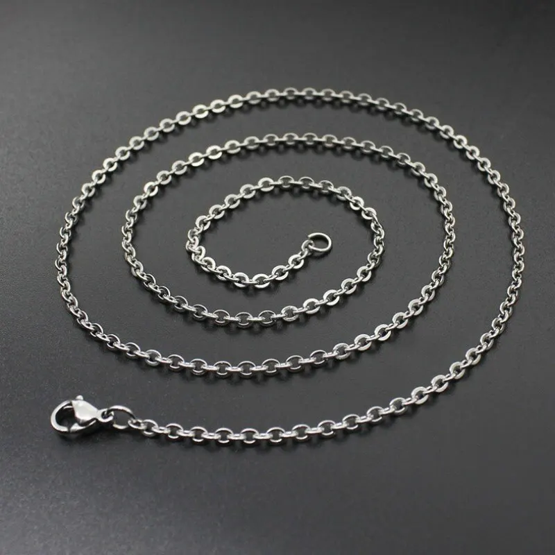

Popular Vintage Gold Color/Rose Gold Color Stainless Steel Women Men Cross Link Chain Necklace Men DIY Jewelry Accessories Gift