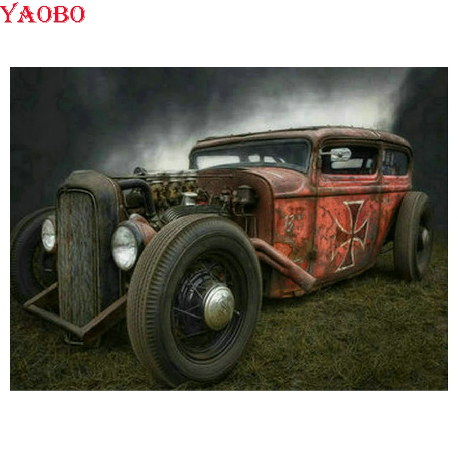 

diy Retro car diamond painting crystal painting diamond mosaic 5d,full square round drill embroidery diamond art home decor