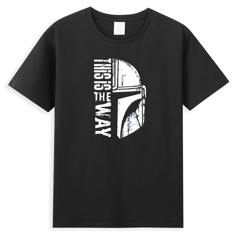 

Мужские футболки с надписью THIS IS THE WAY, футболки с графическим рисунком в стиле хип-хоп, Повседневная Уличная Мужская футболка, летние хлопко...
