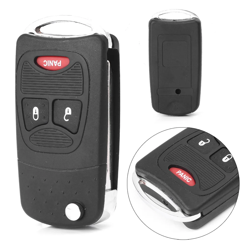 Автомобильный Черный откидной Корпус ключа для Chrysler Dodge Caliber Nitro Ram1500 Ram2500 Ram3500 Caravan