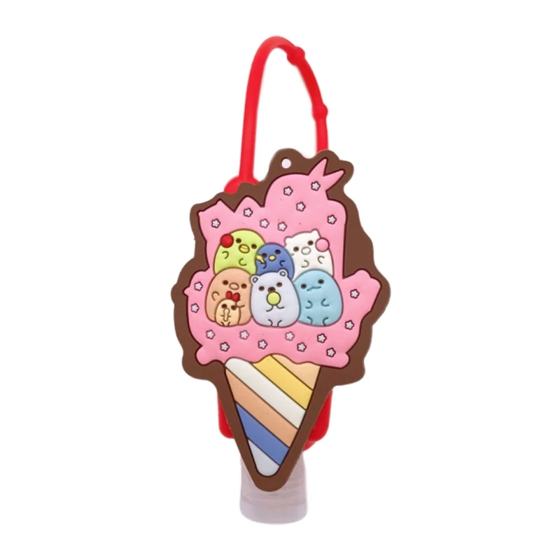 

30 мл детское многоразовое дезинфицирующее средство пустая бутылка с мультяшным силиконовым держателем чехол U2JD