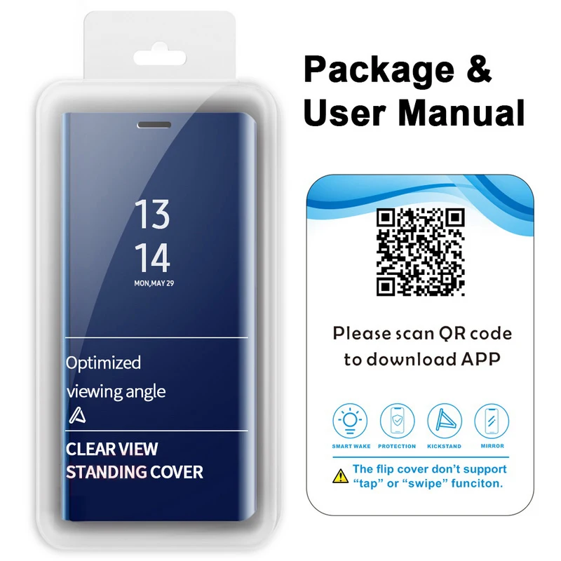 Чехол-книжка Smart View mi rror для xiaomi Red Note 5 6 Pro 4 4X 6A S2 Plus Note4 Global Cover on A2 Lite SE A1 8 |