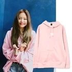 Новинка Корейская K-Pop K-pop K-Pop одежда Дженни Толстовка с длинным рукавом свитшоты пуловеры женские Харадзюку кавайная уличная одежда топ с капюшоном