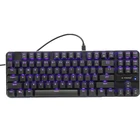 Механическая клавиатура K630, проводная игровая клавиатура с RGB-подсветкой, ультратонкая клавиатура с низким уровнем светильник, с голубым переключателем, 87-клавишная N-клавиша (черная)