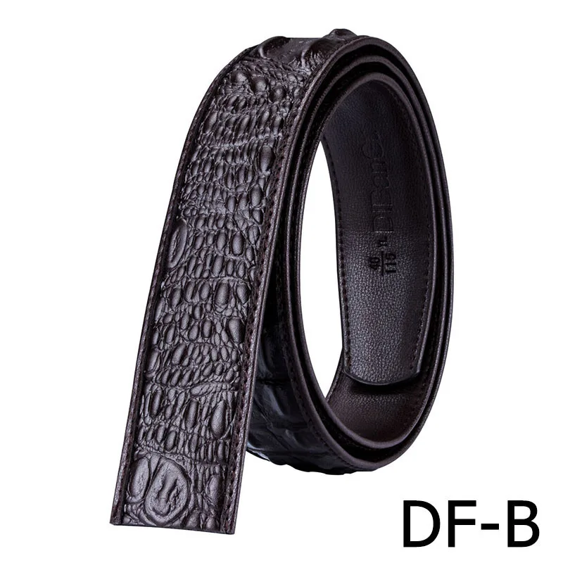 Мужской кожаный ремень Hi Tie коричневый из натуральной кожи с автоматической