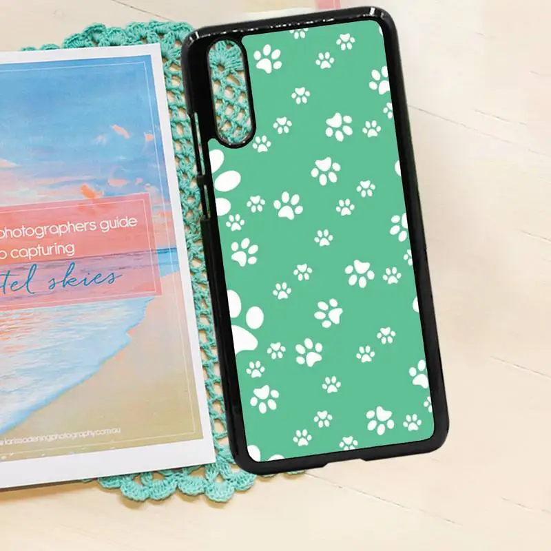 

Dog paw art design pattern luxury design Phone Case shell PC for iPhone 11 12 pro XS MAX 8 7 6 6S Plus X 5S SE 2020 XR