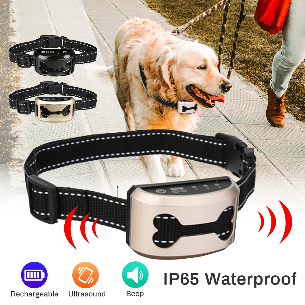 Ошейники против лай для домашних собак водонепроницаемый тренировочный ошейник