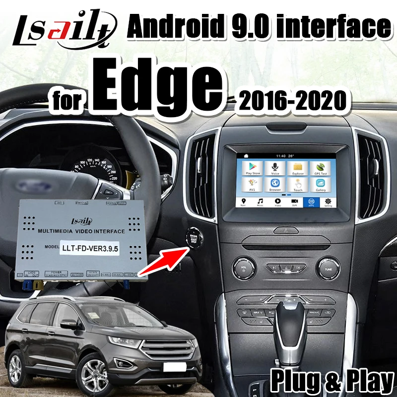 Интерфейс Lsailt CarPlay и Android для Ford Edge SYNC3 2016 18 мультимедийный видеоинтерфейс с