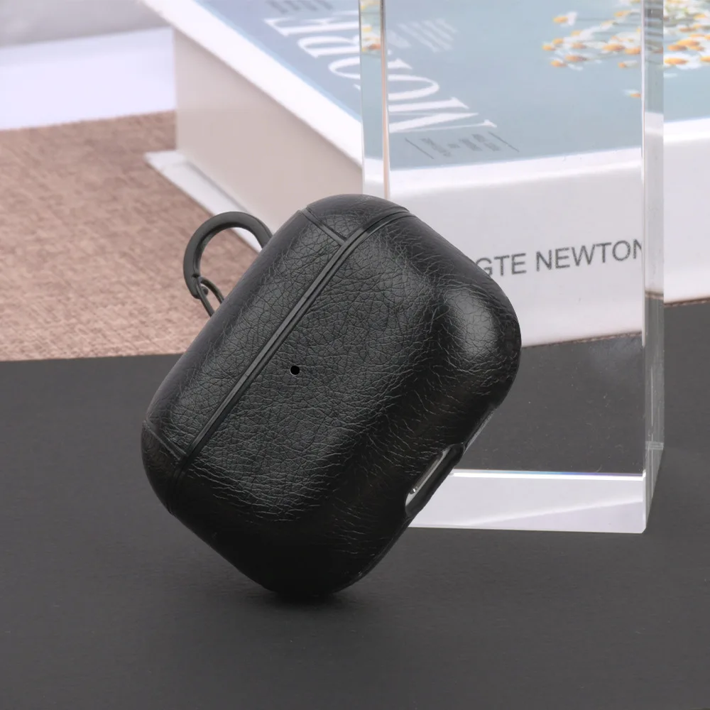 

Protective Bag Leather Sleeve Cover Case Storage Earphone Portable For Apple AirPods Charging Box Case For AirPods Pro With Hook