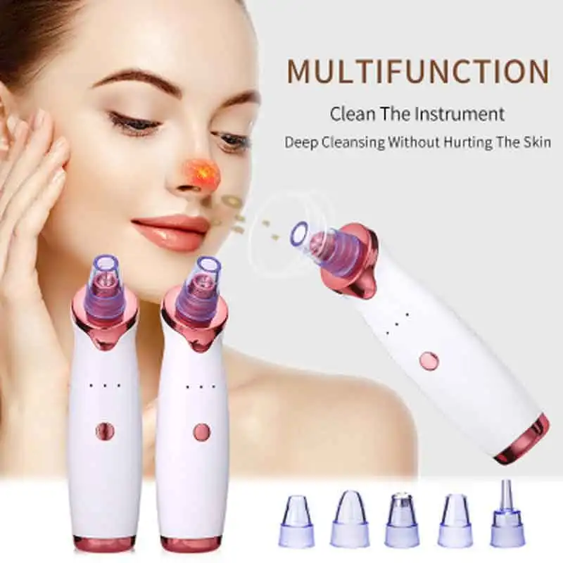 

Blackhead Remover Face Pore Deep Cleaner Nose Cleaner T Zone Pore Acne Pimple Removal Vacuum Suction Black Dots Clean Skin Tools
