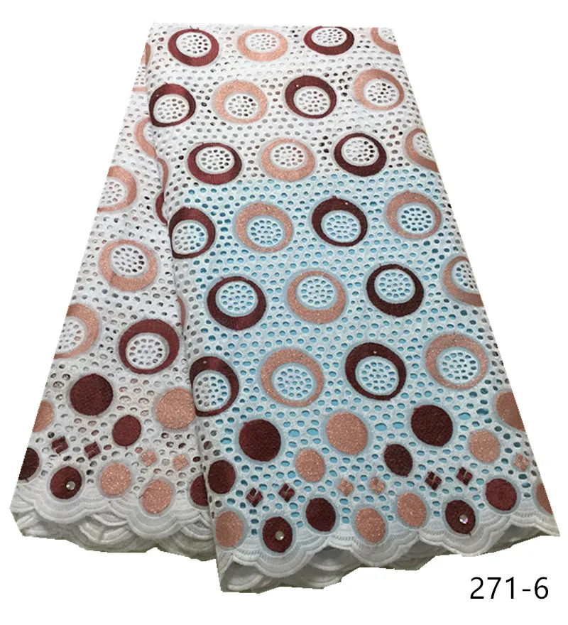 

100%Cotton Swiss Voile Lace In Switzerland High Quality African Dry Lace Fabric Small Holes Nigerian Lace Wedding Garment 271