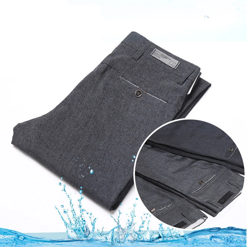 Мужские летние стильные тонкие повседневные брюки с высокой талией хлопковые