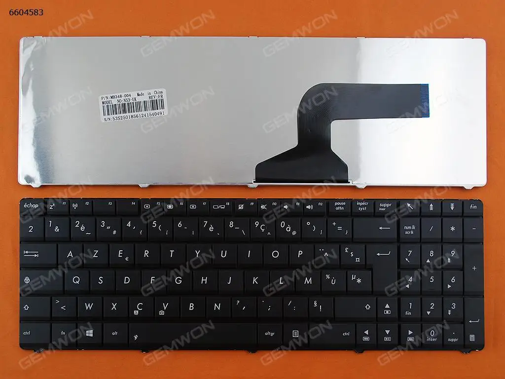 Новая Французская клавиатура AZERTY для ноутбука ASUS N53J N53NB N53SN N73 N73J N73JF N73JG N50V N51A N51T N51V