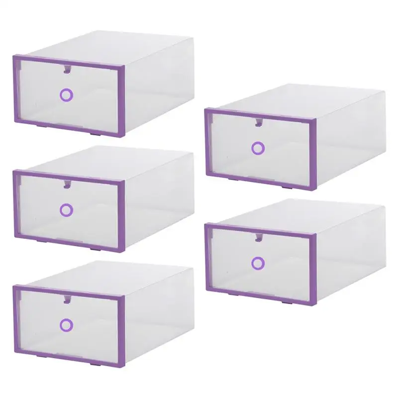 5 шт. коробка для обуви утолщенная Экологически чистая пластиковая хранения