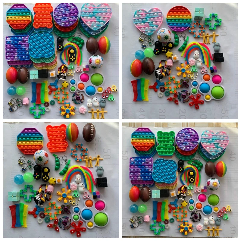 

Fidget Toys 26PCS Pack Sensory Toy Set Autism Anxiety Anti Stress Bubble Antistress Relief for Kids Adults