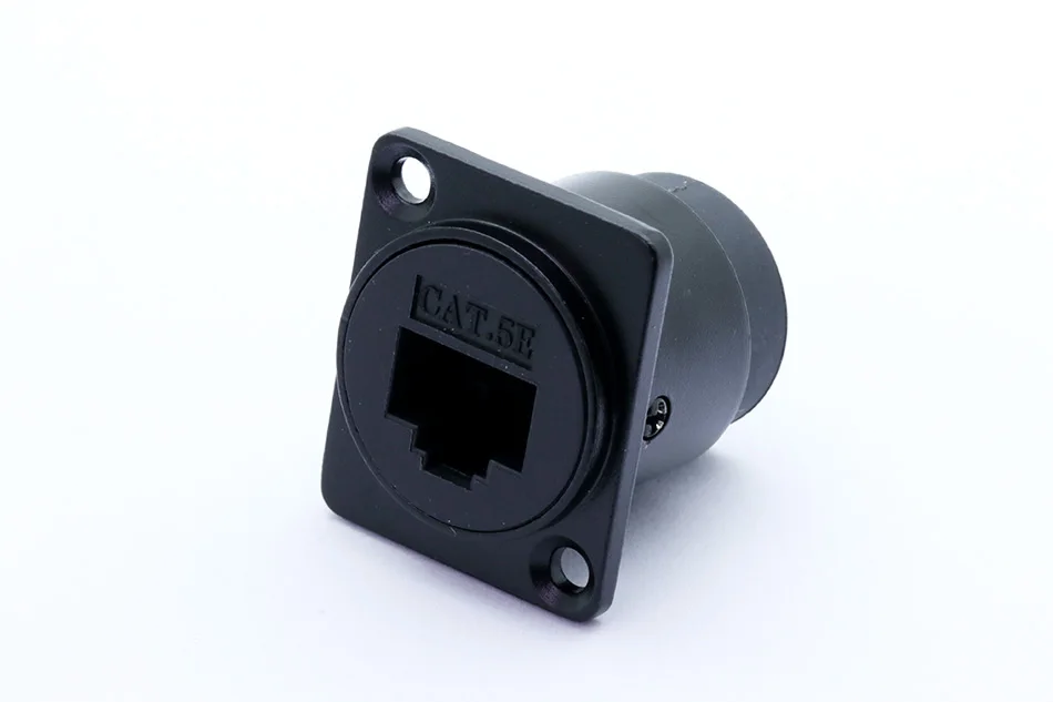 1 шт. RJ45 разъем, RJ45 сеть CAT 5E/CAT 6 монтажный разъем шасси, Cat.5E/6 интернет RJ45 8p8c модульный