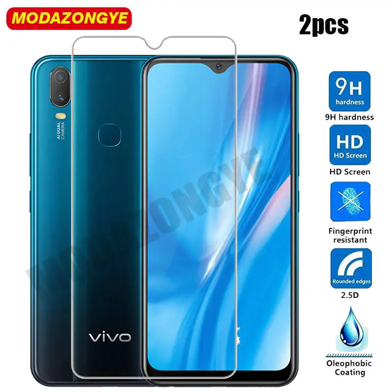 2 шт. для Vivo Y11 2019 Защитное стекло экрана закаленное Y 11 VivoY11 VivoY12 12 защитная