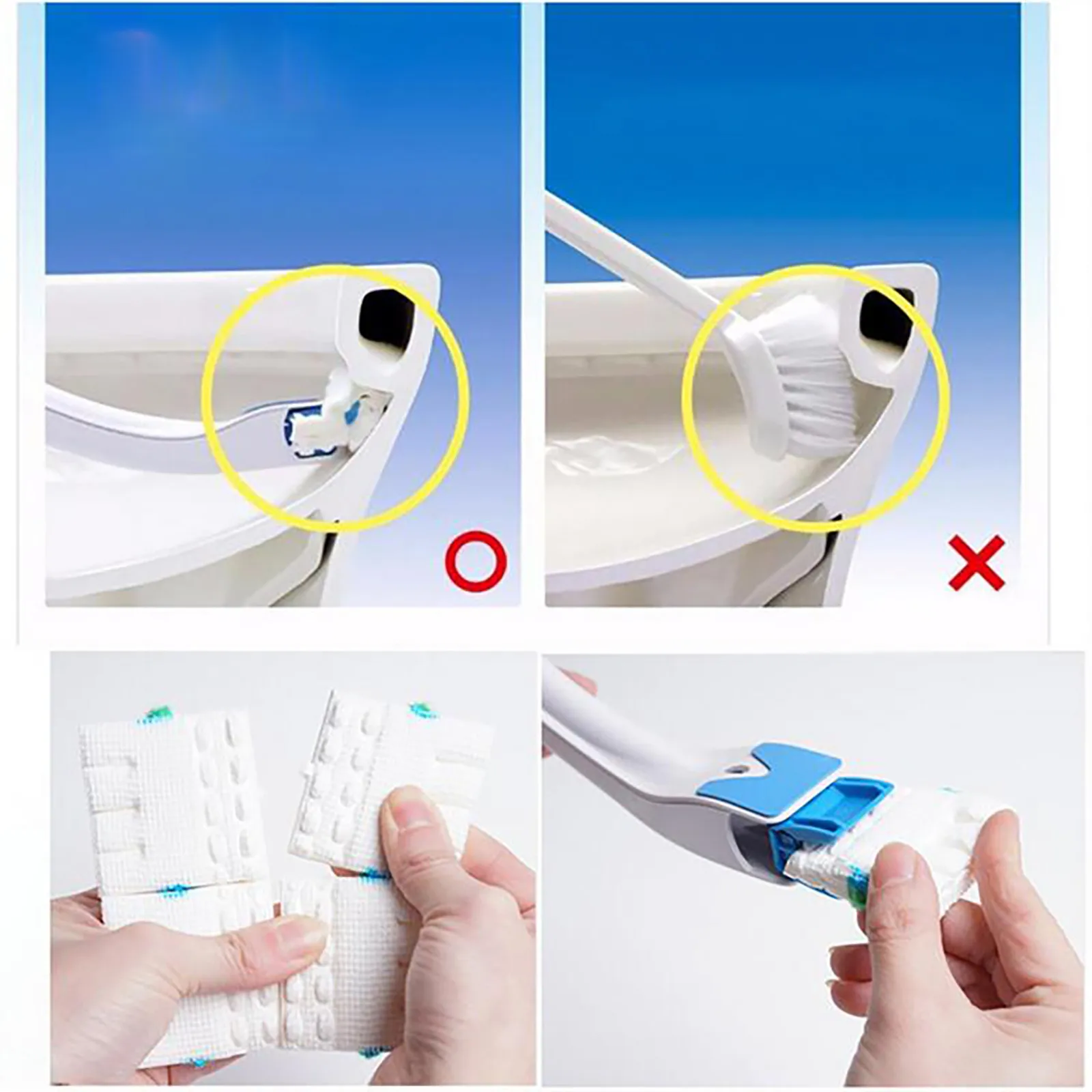 Туалет одноразовая щётка для туалета очистка без мертвого Уггла смыва уборки